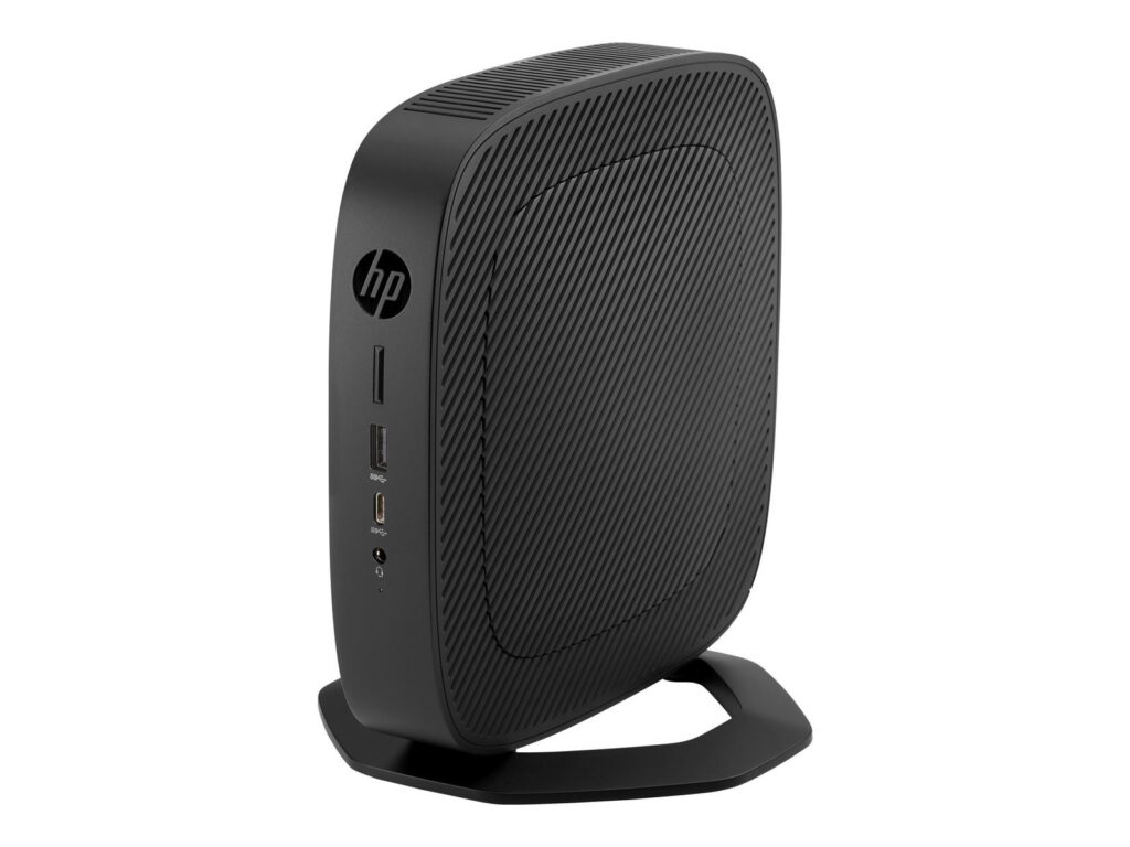 HP t540 - Thin client - USFF - 1 x Ryzen Embedded R1305G / up to 2.8 GHz - RAM 8 GB - flash - eMMC 64 GB - Radeon Vega 3 - Gigabit Ethernet - Win 10 IoT Enterprise for Thin Clients - monitor: none - keyboard: UK