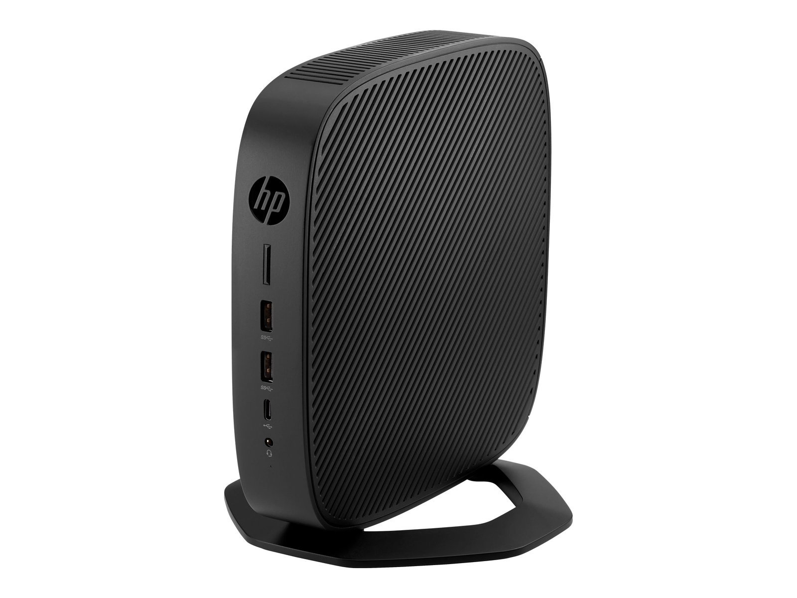 HP t640 - Thin client - SFF - 1 x Ryzen Embedded R1505G / up to 3.3 GHz - RAM 8 GB - flash 32 GB - eMMC - Radeon Vega 3 - Gigabit Ethernet, Bluetooth 5.2 - 802.11a/b/g/n/ac/ax, Bluetooth 5.2 - Win 10 IoT Enterprise 2019 LTSB for Thin Clients 64-bit - monitor: none - keyboard: UK