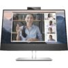 HP E24mv G4 Conferencing Monitor - E-Series - LED monitor - 23.8" - 1920 x 1080 Full HD (1080p) @ 60 Hz - IPS - 250 cd/m≤ - 1000:1 - 5 ms - HDMI, VGA, DisplayPort - speakers - silver (stand), black head