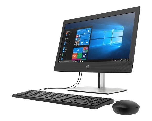 HP ProOne 440 G6 - All-in-one - Core i3 10100T / up to 3.8 GHz - RAM 8 GB - SSD 256 GB - NVMe - DVD-Writer - UHD Graphics 630 - Gigabit Ethernet - Bluetooth 5.0, 802.11a/b/g/n/ac/ax - Win 10 Pro 64-bit - monitor: LED 23.8" 1920 x 1080 (Full HD) - keyboard: UK