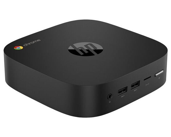 HP Chromebox G3 - Mini - 1 x Celeron 5205U up to - RAM 4 GB - flash - eMMC 32 GB - UHD Graphics - Gigabit Ethernet, IEEE 802.11ax (Wi-Fi 6) - Bluetooth 5.0, 802.11a/b/g/n/ac/ax - Chrome OS - monitor: none - sparkling black