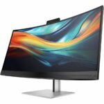 HP 740pm - Series 7 Pro - LED monitor - curved - 40" (39.7" viewable) - 5120 x 2160 WUHD @ 60 Hz - IPS - 300 cd/m≤ - 1000:1 - 5 ms - 2xThunderbolt 3, HDMI, DisplayPort - speakers - black, silver