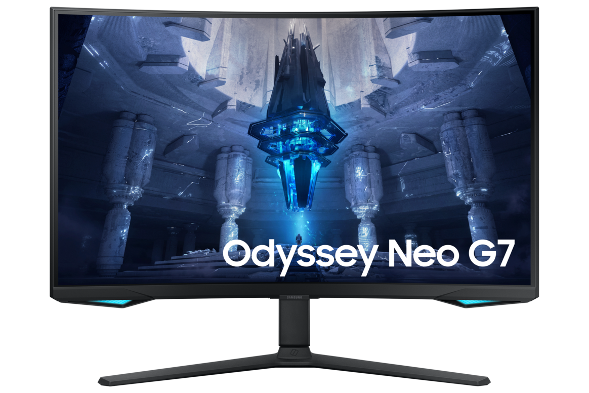 LS32BG750NPXXU Samsung Odyssey Neo G7 S32BG750NP - G75NB Series - QLED monitor - gaming - curved - 32" - 3840 x 2160 4K @ 165 Hz - VA - 350 cd/m≤ - 1000000:1 - Quantum HDR 2000 - 1 ms - 2xHDMI, DisplayPort - black - Image 1