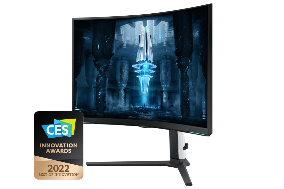 LS32BG850NPXXU Samsung Odyssey Neo G8 S32BG850NP - G85NB Series - QLED monitor - gaming - curved - 32" - 3840 x 2160 4K @ 240 Hz - VA - 350 cd/m≤ - 1000000:1 - Quantum HDR 2000 - 1 ms - 2xHDMI, DisplayPort - black, white - Image 1