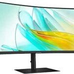 Samsung ViewFinity S6 S34C652UAU - S65UC Series - LED monitor - curved - 34" - 3440 x 1440 UWQHD @ 100 Hz - VA - 350 cd/m≤ - 3000:1 - HDR10 - 5 ms - HDMI, DisplayPort, USB-C - speakers - black