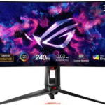 ASUS ROG Swift PG34WCDM - OLED monitor - gaming - curved - USB - 34" (33.94" viewable) - 3440 x 1440 @ 240 Hz - 450 cd/m≤ - 1500000:1 - HDR10 - 0.03 ms - 2xHDMI, DisplayPort, USB-C - dark grey