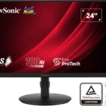 ViewSonic VA2408-HDJ - LED monitor - 24" (23.8" viewable) - 1920 x 1080 Full HD (1080p) @ 100 Hz - IPS - 250 cd/m≤ - 1300:1 - 5 ms - HDMI, VGA, DisplayPort