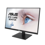 ASUS VA27AQSB - LED monitor - 27" - 2560 x 1440 QHD @ 75 Hz - IPS - 350 cd/m≤ - 1000:1 - 1 ms - HDMI, DisplayPort - speakers - black