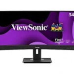 ViewSonic VG3456C - LED monitor - curved - 34" - 3440 x 1440 UWQHD @ 100 Hz - VA - 400 cd/m≤ - 3000:1 - 5 ms - 2xHDMI, DisplayPort, USB-C - speakers