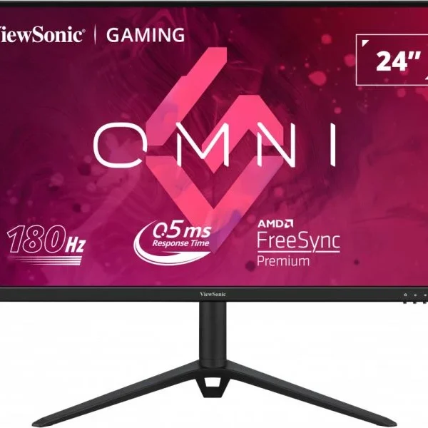 ViewSonic OMNI VX2428J - LED monitor - gaming - 24" (23.8" viewable) - 1920 x 1080 Full HD (1080p) @ 180 Hz - IPS - 250 cd/m≤ - 1000:1 - HDR10 - 0.5 ms - 2xHDMI, DisplayPort - speakers