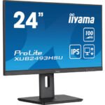 iiyama ProLite XUB2493HSU-B6 - LED monitor - 24" (23.8" viewable) - 1920 x 1080 Full HD (1080p) @ 100 Hz - IPS - 250 cd/m≤ - 1000:1 - 1 ms - HDMI, DisplayPort - speakers - matte black