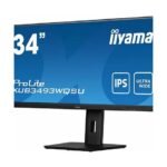 iiyama ProLite XUB3493WQSU-B5 - LED monitor - 34" - 3440 x 1440 UWQHD @ 75 Hz - ADS-IPS - 400 cd/m≤ - 1000:1 - 4 ms - 2xHDMI, DisplayPort - speakers - matte black