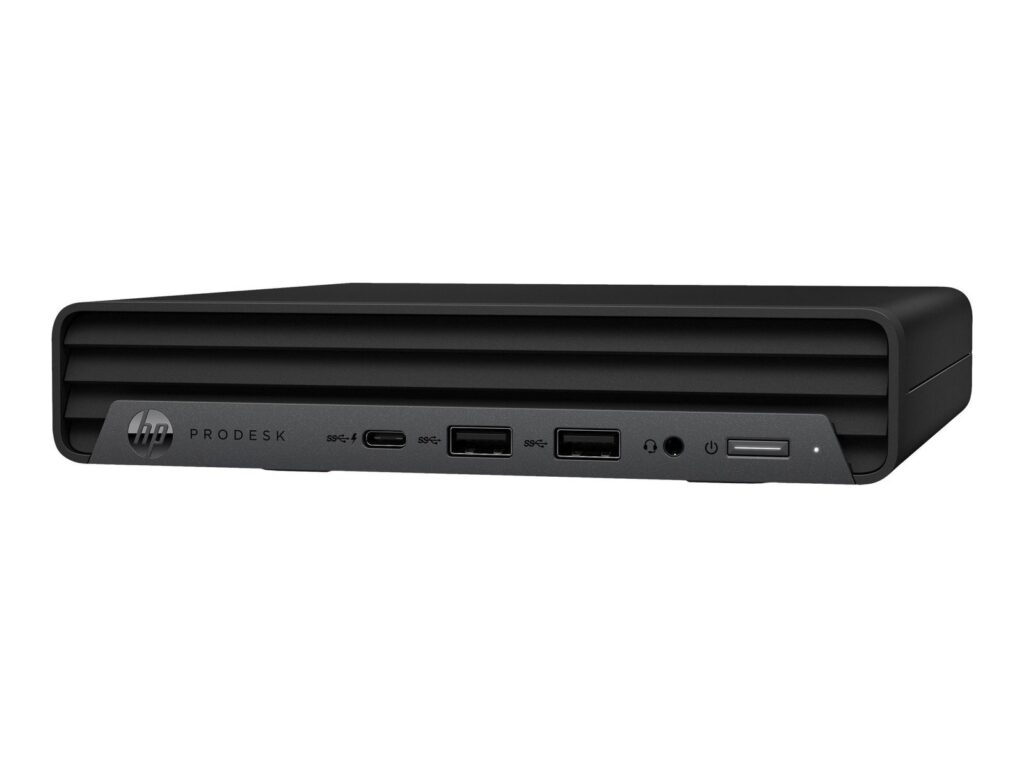 HP ProDesk 405 G6 - Mini desktop - Ryzen 7 Pro 4750GE / up to 4.3 GHz - RAM 16 GB - SSD 256 GB - NVMe - Radeon Graphics - Gigabit Ethernet - Win 10 Pro 64-bit - monitor: none - keyboard: UK