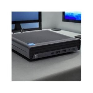 HP Elite 800 G9 - Wolf Pro Security - mini desktop - Core i7 12700 / up to 4.9 GHz - vPro - RAM 16 GB - SSD 512 GB - NVMe - UHD Graphics 770 - Gigabit Ethernet, Bluetooth 5.2, IEEE 802.11ax (Wi-Fi 6E) - Bluetooth 5.2, 802.11a/b/g/n/ac/ax (Wi-Fi 6E) - Win 11 Pro - monitor: none - keyboard: UK - with HP Wolf Pro Security Edition (1 year)