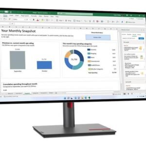 Lenovo ThinkVision P27q-30 - LED monitor - 27" - 2560 x 1440 QHD @ 60 Hz - IPS - 350 cd/m≤ - 1000:1 - 4 ms - HDMI, DisplayPort - raven black