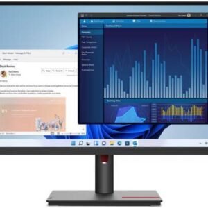 Lenovo ThinkVision T27p-30 - LED monitor - 27" - 3840 x 2160 4K - IPS - 350 cd/m≤ - 1000:1 - 4 ms - HDMI, DisplayPort, USB-C - sound bar - raven black