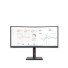 Lenovo ThinkVision T34w-30 - LED monitor - curved - 34" - 3440 x 1440 UWQHD - VA - 350 cd/m≤ - 3000:1 - 4 ms - HDMI, DisplayPort, USB-C - raven black