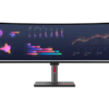 Lenovo ThinkVision P49w-30 - LED monitor - curved - 49" - 5120 x 1440 @ 60 Hz - IPS - 350 cd/m≤ - 2000:1 - DisplayHDR 10 - 4 ms - Thunderbolt 4, 2xHDMI, DisplayPort - speakers - raven black