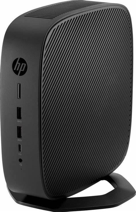 HP t740 - Thin client - SFF - 1 x Ryzen Embedded V1756B / up to 3.6 GHz - RAM 8 GB - flash 32 GB - eMMC - Radeon Vega 8 - Gigabit Ethernet - HP ThinPro - monitor: none - keyboard: UK