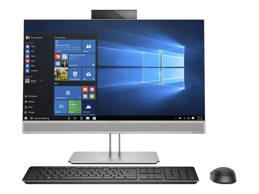 HP EliteOne 800 G5 - All-in-one - Core i7 9700 / up to 4.7 GHz - RAM 32 GB - SSD 1 TB - NVMe - DVD-Writer - UHD Graphics 630 - Gigabit Ethernet - 802.11a/b/g/n/ac, Bluetooth 5.0 - Win 10 Pro 64-bit - monitor: LED 23.8" 1920 x 1080 (Full HD) touchscreen - keyboard: UK
