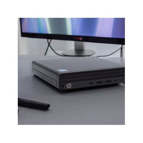 HP Pro 400 G9 - Wolf Pro Security - mini - Core i5 13500T / up to 4.6 GHz - RAM 16 GB - SSD 256 GB - NVMe - UHD Graphics 770 - Gigabit Ethernet, IEEE 802.11ax (Wi-Fi 6E), Bluetooth Dual-Mode - 802.11a/b/g/n/ac/ax (Wi-Fi 6E), Bluetooth 5.2 wireless card - Win 11 Pro - monitor: none - keyboard: UK - with HP Wolf Pro Security Edition (3 years)