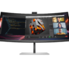 HP 734pm - Series 7 Pro - LED monitor - curved - 34" - 3440 x 1440 WQHD @ 120 Hz - IPS Black - 400 cd/m≤ - 2000:1 - DisplayHDR 400 - 5 ms - Thunderbolt 4, HDMI, DisplayPort, USB-C - speakers - black, silver