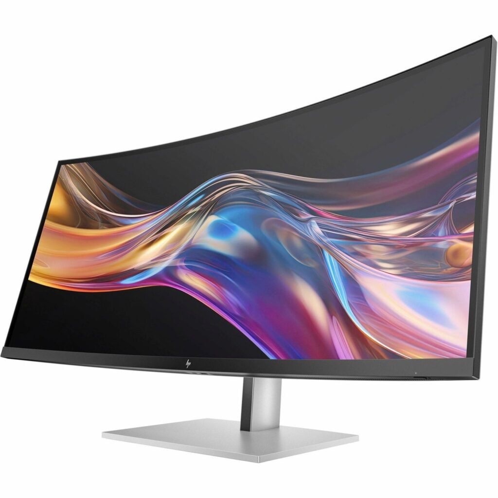 HP 738pu - Series 7 Pro - LED monitor - curved - 38" (37.52" viewable) - 3840 x 1600 WQHD+ @ 60 Hz - IPS Black - 400 cd/m≤ - 2000:1 - DisplayHDR 400 - 5 ms - Thunderbolt 4, HDMI, DisplayPort, USB-C - speakers - black, silver