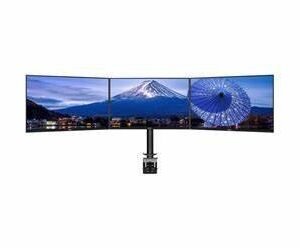 Iiyama DS1003C-B1 - Stand - adjustable arm - for 3 monitors - black - screen size: 10"-27" - desktop stand