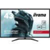 iiyama G-MASTER Red Eagle G4380UHSU-B1 - LED monitor - 43" (42.5" viewable) - 3840 x 2160 4K UHD (2160p) @ 144 Hz - VA - 550 cd/m≤ - 4000:1 - HDR400 - 0.4 ms - 2xHDMI, 2xDisplayPort - speakers - matte black