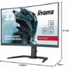 iiyama G-MASTER Red Eagle GCB3280QSU-B1 - LED monitor - curved - 32" (31.5" viewable) - 2560 x 1440 WQHD @ 165 Hz - VA - 350 cd/m≤ - 3000:1 - 0.2 ms - 2xHDMI, DisplayPort - speakers - matte black