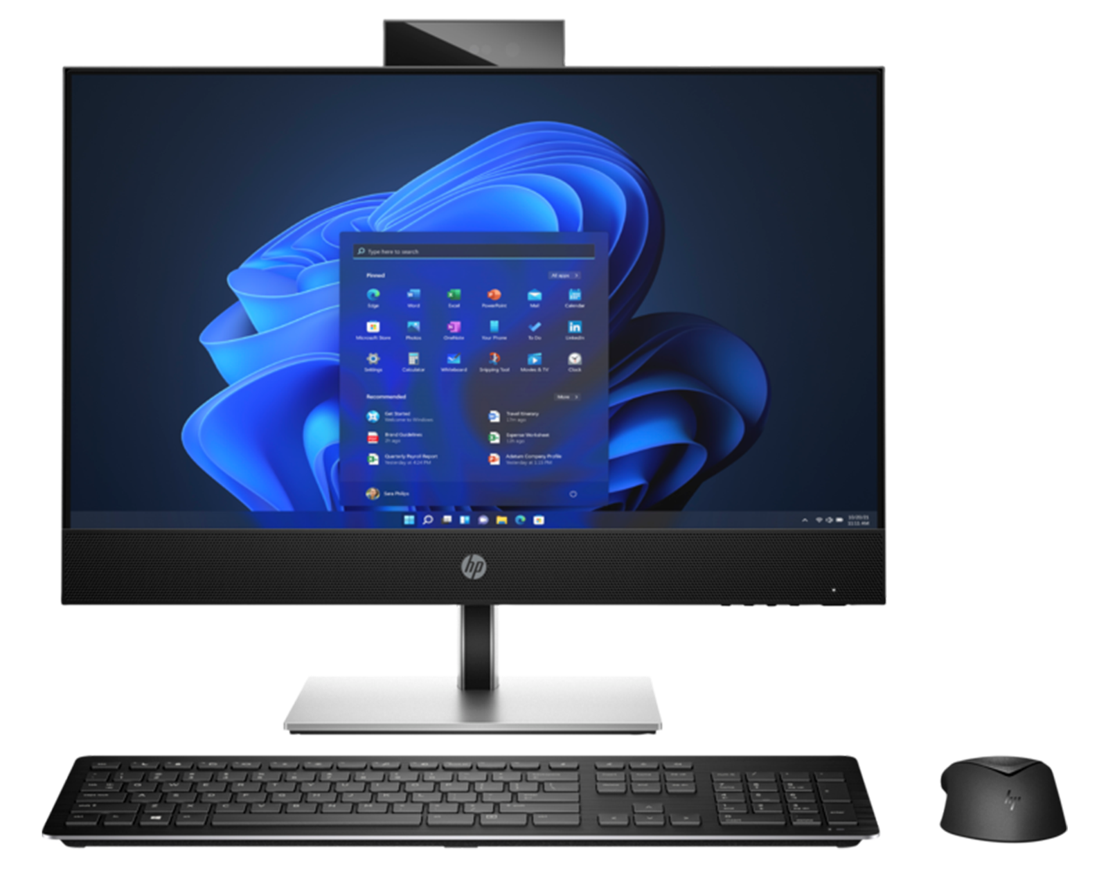 HP-ProOne-440-G9-All-in-One.png HP E24mv G4 Conferencing Monitor - E-Series - LED monitor - 23.8" - 1920 x 1080 Full HD (1080p) @ 60 Hz - IPS - 250 cd/m≤ - 1000:1 - 5 ms - HDMI, VGA, DisplayPort - speakers - silver, black head - Image 1