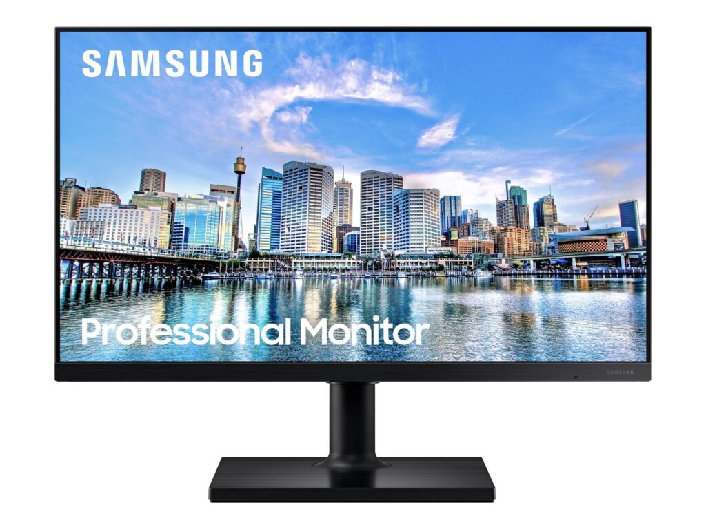 Samsung F24T450FZU - T45F Series - LED monitor - 24" - 1920 x 1080 Full HD (1080p) @ 75 Hz - IPS - 250 cd/m≤ - 1000:1 - 5 ms - 2xHDMI, DisplayPort - speakers - black