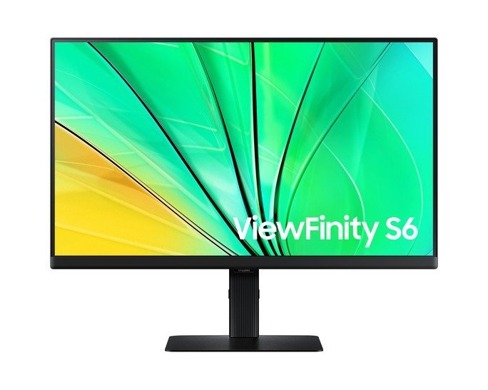 Samsung ViewFinity S6 S24A600NAU - S60A Series - LED monitor - 24" - 2560 x 1440 QHD @ 75 Hz - IPS - 300 cd/m≤ - 1000:1 - HDR10 - 5 ms - HDMI, DisplayPort - black