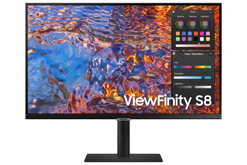 Samsung ViewFinity S8 S27B800PXP - S80PB Series - LED monitor - 27" - 3840 x 2160 4K @ 60 Hz - IPS - 350 cd/m≤ - 1000:1 - DisplayHDR 400 - 5 ms - HDMI, DisplayPort, USB-C - black