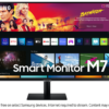 Samsung S32BM700UP - M70B Series - LED monitor - Smart - 32" - 3840 x 2160 4K @ 60 Hz - VA - 300 cd/m≤ - 3000:1 - HDR10 - 4 ms - 2xHDMI, USB-C - speakers - black