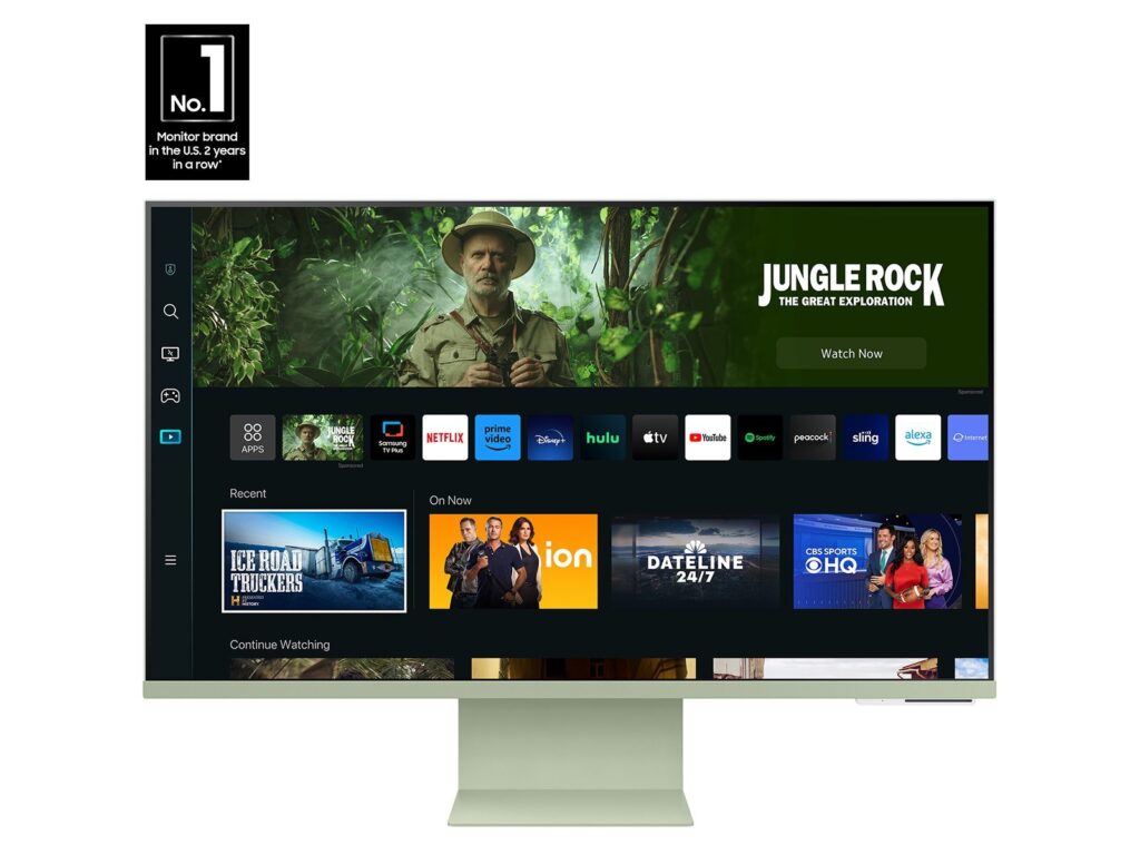 Samsung S32CM801UU - M80C Series - LED monitor - Smart - 32" - 3840 x 2160 4K @ 60 Hz - VA - 400 cd/m≤ - 3000:1 - HDR10+ - 4 ms - HDMI, USB-C - speakers - warm white
