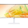 Samsung ViewFinity S6 S34C650TAU - S65TC Series - LED monitor - curved - 34" (34" viewable) - 3440 x 1440 UWQHD @ 100 Hz - VA - 350 cd/m≤ - 3000:1 - HDR10 - 5 ms - 2x Thunderbolt 4, HDMI, DisplayPort - speakers - warm white