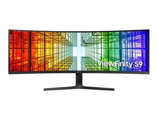 Samsung ViewFinity S9 S49A950UIP - S95UA Series - QLED monitor - curved - 49" - 5120 x 1440 Dual Quad HD @ 120 Hz - VA - 400 cd/m≤ - 3000:1 - DisplayHDR 400 - 4 ms - 2xHDMI, DisplayPort, USB-C - speakers - charcoal black