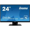 iiyama ProLite T2454MSC-B1AG - LED monitor - 23.8" - touchscreen - 1920 x 1080 Full HD (1080p) @ 60 Hz - IPS - 250 cd/m≤ - 1000:1 - 5 ms - HDMI, VGA - speakers - matte black