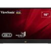 ViewSonic VA1655 - LED monitor - 16" (15.6" viewable) - portable - 1920 x 1080 Full HD (1080p) @ 60 Hz - IPS - 250 cd/m≤ - 800:1 - 7 ms - Mini HDMI, USB-C - speakers