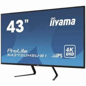 iiyama ProLite X4373UHSU-B1 - LED monitor - 43" (42.5" viewable) - 3840 x 2160 4K @ 60 Hz - VA - 400 cd/m≤ - 4000:1 - 3 ms - 2xHDMI, DisplayPort, Mini DisplayPort - speakers - matte black