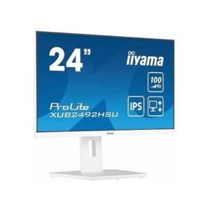 iiyama ProLite XUB2492HSU-W6 - LED monitor - 24" (23.8" viewable) - 1920 x 1080 Full HD (1080p) @ 100 Hz - IPS - 250 cd/m≤ - 1300:1 - 0.4 ms - HDMI, DisplayPort - speakers - matt white