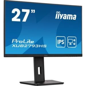iiyama ProLite XUB2793HS-B6 - LED monitor - 27" - 1920 x 1080 Full HD (1080p) @ 100 Hz - IPS - 250 cd/m≤ - 1000:1 - 1 ms - HDMI, DisplayPort - speakers - black, matte