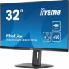 iiyama ProLite XUB3293UHSN-B5 - LED monitor - 32" (31.5" viewable) - 3840 x 2160 4K @ 60 Hz - IPS - 350 cd/m≤ - 1000:1 - 4 ms - HDMI, DisplayPort, USB-C - speakers - matte black