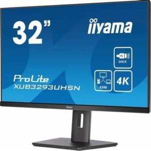 iiyama ProLite XUB3293UHSN-B5 - LED monitor - 32" (31.5" viewable) - 3840 x 2160 4K @ 60 Hz - IPS - 350 cd/m≤ - 1000:1 - 4 ms - HDMI, DisplayPort, USB-C - speakers - matte black